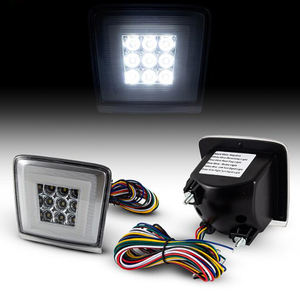 Assemblages de phares antibrouillard arrière ROUGE pour <span class=keywords><strong>Nissan</strong></span> 370Z <span class=keywords><strong>Juke</strong></span> NISMO alimentés par une LED rouge comme frein/antibrouillard arrière et LED blanche comme marche arrière - Product Image 2