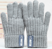 Gants tricotés pour enfants avec Hello Table Five Finger Mittens Warm Fleece-doublé pour le cyclisme