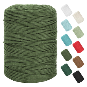 Cordon tressé torsadé en gros 3MM Corde en coton recyclé pour le bricolage - Product Image 4