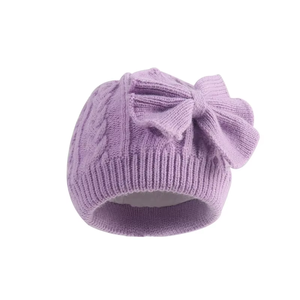 Gorros de punto suave de alta calidad al por mayor de elastano/poliéster para bebés recién nacidos unisex, cálidos y gruesos para <span class=keywords><strong>invierno</strong></span>, ajustables, de tela común - Product Image 3