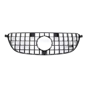 Rejilla de parachoques delantero Mercedes-Benz GLE166 en negro y plata, plástico ABS, para modelos de los años 16-19. - Product Image 2