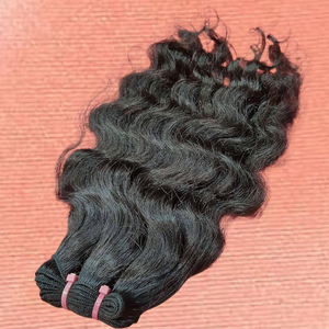 Extensions de cheveux naturels Remy indiens Body Wave 14 pouces, double trame machine, cuticules alignées, couleur naturelle, fournie par le fabricant - Product Image 5