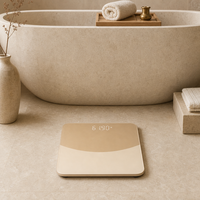 Pèse-personne intelligent 180 kg pour la maison, l'hôtel, la salle de sport, balance de salle de bain numérique, Bluetooth 4.0, application, verre couleur champagne