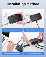 Adattatore USB 3.0 a IDE e SATA, Lettore di Hard Disk Esterno Convertitore Ultra Recovery per HDD/SSD da 2.5\"/3.5\"
