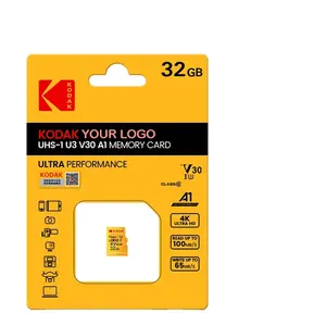 Оптовая продажа карт памяти KODAK 16G 32G 64G 128G класс 10 HS-TF-D1 micro Full HD видео 80 Мбит/с TF карта памяти