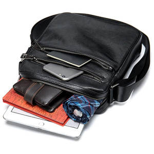 Bolso Bandolera de Cuero Genuino Vintage para Portátil, Estilo Mensajero, Marrón, Unisex, para Hombre y Mujer, Mochila de Cuero - Product Image 5