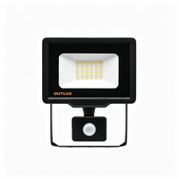 Projecteur LED extérieur 30W à détecteur de mouvement, IP65, en aluminium, pour garage, entrée, jardin, allée