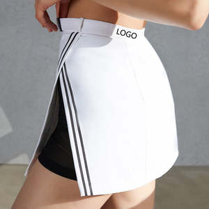 Robe de <span class=keywords><strong>tennis</strong></span> pour filles sexy personnalisée Contrôle du ventre Vêtements de sport Taille réglable Minceur Jupes de <span class=keywords><strong>tennis</strong></span> blanches pour filles pour femmes - Product Image 4