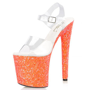 Nuova borsa fondo paillettes colore sexy tacchi sottili 20 <span class=keywords><strong>cm</strong></span> spogliarellista tacchi alti gotici <span class=keywords><strong>8</strong></span> pollici sandali estivi da donna - Product Image 4