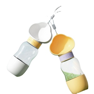 Distributeur de gobelets pour animaux de compagnie 2 en 1, motif solide, bouteille d'eau portable en plastique pour chiens avec récipient de nourriture pour les voyages - Product Image 2