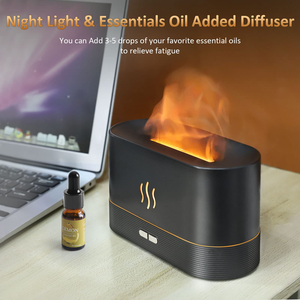 Flame Aroma <b>Essential</b> <b>Oil</b> <b>Diffuser</b> Desktop Lights Simulation Fireplace <b>Diffuser</b> <b>for</b> Home Office - Product Image 4
