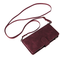 Étui en cuir multifonction avec fermeture éclair et cordon pour Samsung Galaxy S26 Plus S26 Pro Ultra A07 A17 A37 A57 A06 A26