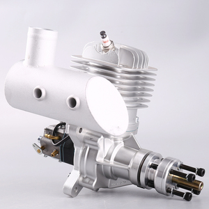 Motor de gasolina DLE61 de 61 CC para aeromodelismo de ala fija, monocilíndrico, con dos escapes, refrigeración por aire, arranque manual, de un solo carrera. - Product Image 1