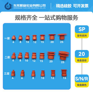 Pièces de bras robotique en silicone rouge à tête petite, vente directe d'usine Tianxing, outils pneumatiques à vide à simple ou double couche, accessoires - Product Image 5