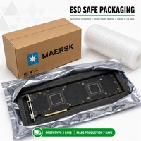 Carte PCB HDI à double GPU 40 couches, toutes couches, FR4 Megtron ENIG/ENEPIG, 112 Gbit/s PAM4, 100 % AOI/Rayons X pour serveur d'entraînement IA