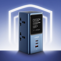 Multiprise LDNIO SC2 de haute qualité à 4 voies, câble de 2 m, rallonge universelle, 4 prises AC compatibles avec les normes de prises UK/US/EU