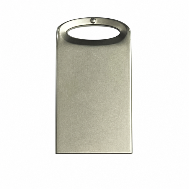 Horizontal Oval Cutout USB Flash Drive 4GB 8GB 16GB 32GB 64GB  Brushed Champagne, Keychain Ready, Custom Logo