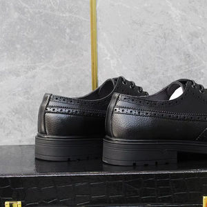 Chaussures Brogues Vintage en Cuir de Vachette Acajou pour Hommes, à Lacets, Respirantes, Imperméables, Formelles, avec Coutures Détaillées pour le Bureau et le Travail - Product Image 6