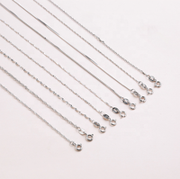 Lmetjm — chaîne pour collier, en argent Sterling 925, chaîne à maillons torsadés, ondulée, boîte, serpent, graines, bijoux, style italien, 925