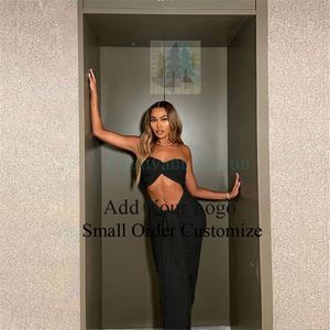 Costume da bagno bikini monospalla con nodo a tinta unita, sexy, tre pezzi - Product Image 4