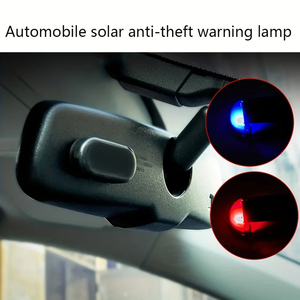 Fausse lumière de sécurité à énergie solaire à LED pour voiture Alarme factice simulée Avertissement sans fil Anti-vol Attention Clignotant Imitation Lampe de camp - Product Image 3