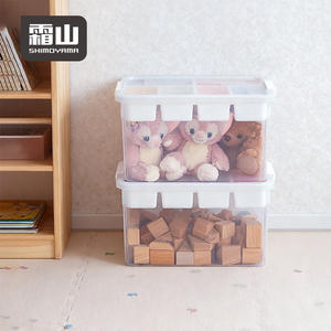 Shimoyama กล่องเก็บของเล่นหลายชั้นความจุขนาดใหญ่กล่องเก็บของเล่น PP แบบพกพากล่องเก็บของเล่นที่มองเห็นได้ - Product Image 5