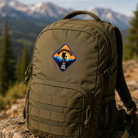 Lot de patchs thermocollants robustes et personnalisés, écologiques, style rétro camping, pour sacs à dos et brassards d'aventure en plein air