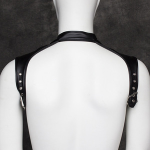Venta directa de fábrica de disfraces eróticos para adultos, disfraz de bondage para hombre, chal de cuero para fiesta, disfraz de hombre musculoso para discoteca. - Product Image 5