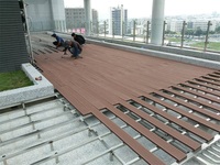 Vente chaude aux États-Unis et au Canada Wpc Co-extrusion Composite Decking pour extérieur Co extrudé 23*138mm Decking Board