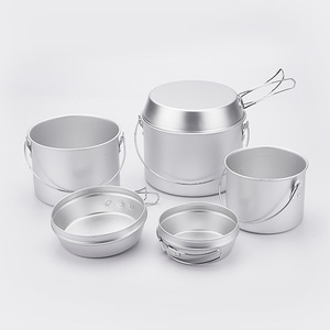 Juego de Utensilios de Cocina de Aluminio para Exteriores, 6 Piezas, Olla Plegable Portátil de 4L para Acampar - Product Image 1