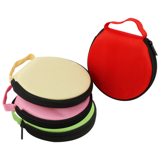 Portable Round CD DVD Case Holder 20 Capacity Disc Storage Bag Waterproof Zipper Wallet Car Home Travel Hard Disk Case Cd Case