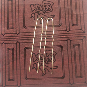 U Shaped Wave Pattern Hair <b>Clip</b> 1.2x70mm Copper Plated Gold <b>Silver</b> Hair Updo Accessory DIY Jewelry - Product Image 2