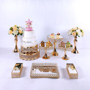 LANJO Elegant Multi Combination Dessert Cake Stand Set Detachable Design Iron <b>Table</b> Display Wedding Supplies <b>Low</b> MOQ China - Product Image 2