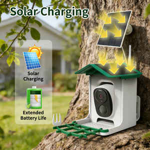 Mangeoire à oiseaux intelligente <span class=keywords><strong>solaire</strong></span> Premium Baiyi BD015 avec caméra Wi-Fi HD couleur pour surveillance à distance des oiseaux domestiques en extérieur - Product Image 2