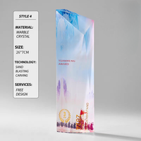 Trophée en cristal personnalisé JN, design créatif, impression couleur, sublimation, trophée en cristal vierge gravé, plaque de récompense