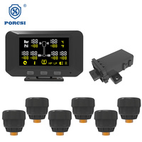 Système de surveillance de la pression des pneus Porcsi Trucks TPMS TDS230 avec capteur externe, écran LCD, ABS + alliage d'aluminium