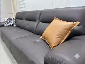 <b>Modern</b> Leather Sectional <b>Sofa</b> Large Deep Seat Functional Reclining Couch Tufted 3 Seater <b>Sofa</b> for High-End Home Theater - Product Image 4