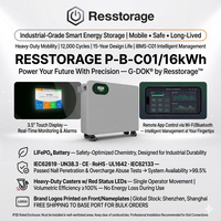 Système de stockage d'énergie domestique hybride split 16 kWh 51,2 V 314 Ah LiFePO4, batterie empilable CAN pour panneau solaire CE UN38.3