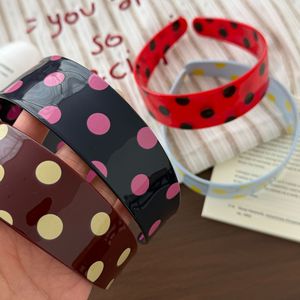 Serre-têtes en acétate à pois avec logo personnalisé Yuxi, serre-têtes larges et élégants pour femmes, durables, pour le maquillage et les accessoires capillaires - Product Image 2