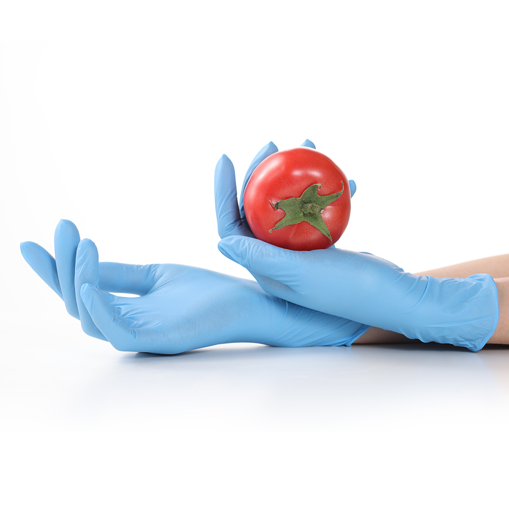 Одноразовые пищевые нитриловые перчатки без порошка, безопасные нитриловые перчатки