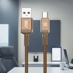 USB Để Micro 2.4A Cáp Dữ Liệu Nhanh Chóng Sạc Cáp Với Nylon Bện 1M Chiều Dài Cà Phê Màu Cho <span class=keywords><strong>Android</strong></span> Điện Thoại Di Động - Product Image 6