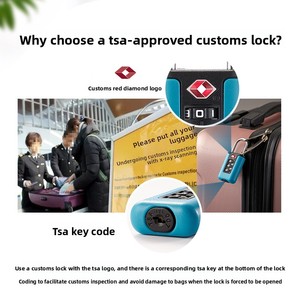 Nouveau <span class=keywords><strong>cadenas</strong></span> à combinaison TSA mini color block pour bagages de voyage, fabriqué en Chine, modèle TSA336 - Product Image 2