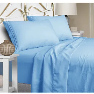 Lençol de cama queen design 4 peças, conjunto de lençol de cama de microfibra