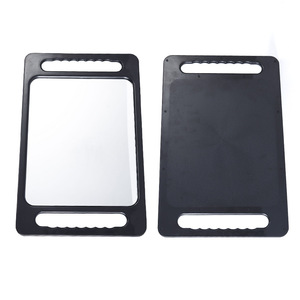 Miroir de salon de coiffure portable rectangulaire noir haut de gamme pour la coupe de cheveux vue de dos - Product Image 1