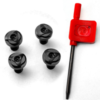 Vis de fixation pour poignées de pistolet 1911, accessoires M2 12mm métrique/pouce, vis Torx en acier inoxydable 416, noir et argent, accessoires de vis AQK1911