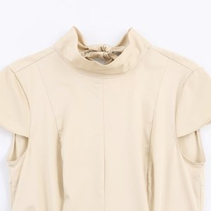 TAOP&ZA 2026 Nuova Collezione Primavera Abito <span class=keywords><strong>Midi</strong></span> Elegante Minimalista da Donna a <span class=keywords><strong>Maniche</strong></span> <span class=keywords><strong>Corte</strong></span> con Colletto Rialzato e Vita Sottile 3067310 - Product Image 3