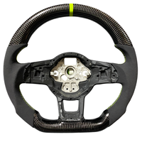 Volant sport en fibre de carbone véritable en forme de D à 3 branches, vente en gros d'usine, compatible OEM pour Volkswagen Golf/Jetta MK7