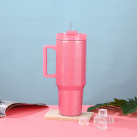 Mug de voyage en acier inoxydable personnalisé avec logo 40 oz Cadeaux d'affaires Bouteille d'eau Tasse à poignée Thermique pour boissons chaudes Thermos en plastique pour l'eau