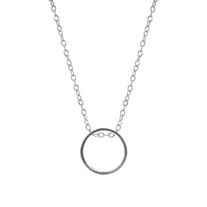 Pendentif collier rond mini géométrique en argent Abbott - Product Image 6