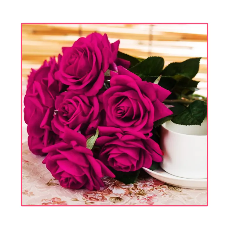 Lusiaflower Factory direct Wholesale Different Design silk fabric Rose Artificial Flower